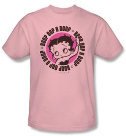 Betty Boop T-shirt Oop A Doop Adult Pink Tee
