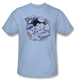 Betty Boop T-shirt S.s. Vintage Adult Light Blue Tee