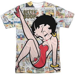 Betty Boop Vintage Strips Sublimation Shirt