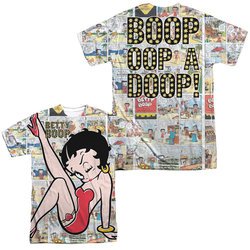 Betty Boop Vintage Strips Sublimation Shirt Front/Back Print
