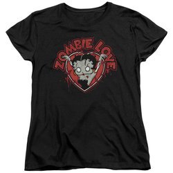 Betty Boop Womens Shirt Heart You Forever Black T-Shirt