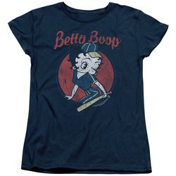 Betty Boop Womens Shirt Team Boop Navy Blue T-Shirt