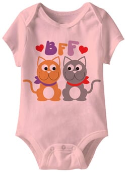 Click to get BFF Funny Baby Romper Pink Infant Babies Creeper