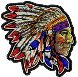 Click to get Big Chief Indian Biker IronOn Applique Motorcycle Patch