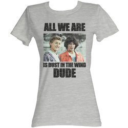 Bill And Ted Shirt Juniors Dustin T. Wind Athletic Heather T-Shirt