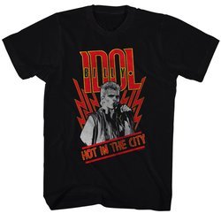 Billy Idol Shirt Hot In The City Black Tee T-Shirt