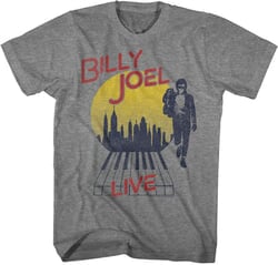 Click to get Billy Joel LIVE Classic Rock Tshirt  Grey