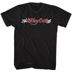 Click to get Motely Crue Red  White Logo Tshirt  Black