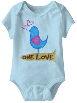 Click to get Bird One Love Funny Baby Romper Blue Infant Babies Creeper