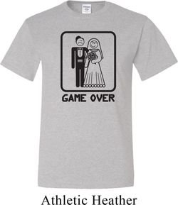 Black Game Over Mens Tall Shirt
