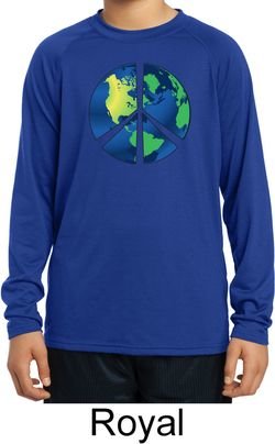 Blue Earth Peace Kids Dry Wicking Long Sleeve Shirt