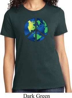 Blue Earth Peace Ladies Shirt