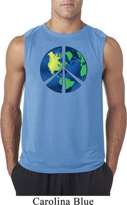 Blue Earth Peace Mens Sleeveless Shirt