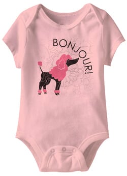 Click to get Bonjour Funny Baby Romper Pink Infant Babies Creeper