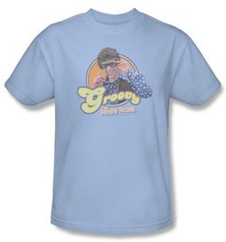 Brady Bunch Greg T-shirt - Groovy Adult Light Blue Tee Shirt