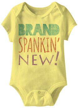 Click to get Brand Spankin New Funny Baby Romper Yellow Infant Babies Creeper