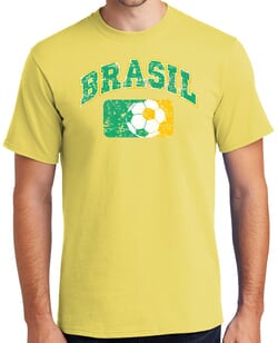 Click to get Brazil Brasil Futbol Soccer Mens Tshirt  Yellow