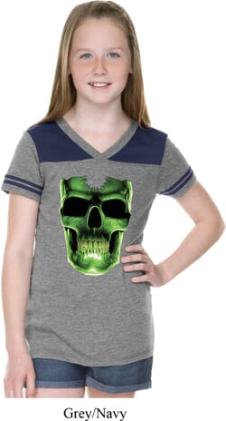 Click to get Halloween Glow Bones Girls Football Shirt