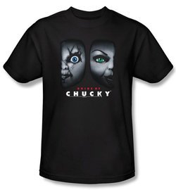 Bride Of Chucky T-shirt Movie Happy Couple Adult Black Tee Shirt