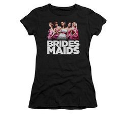 Bridesmaids Shirt Juniors Maids Black Tee T-Shirt