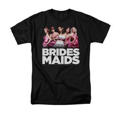 Bridesmaids Shirt Maids Adult Black Tee T-Shirt