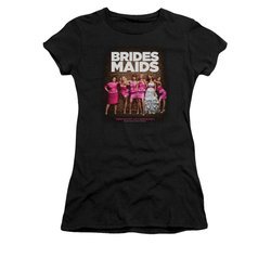 Bridesmaids Shirt Juniors Poster Black Tee T-Shirt