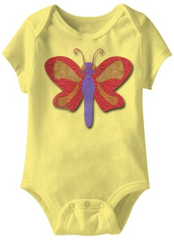 Click to get Butterfly Funny Baby Romper Yellow Infant Babies Creeper