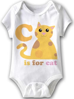 Click to get C Is For Cat Funny Baby Romper White Infant Babies Creeper