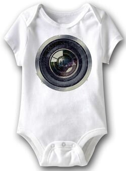 Click to get Camera Lens Funny Baby Romper White Infant Babies Creeper