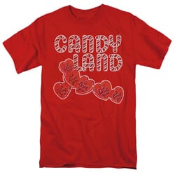 Click to get Candy Land I Love You Adult Red Tshirt  Red