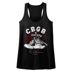 Click to get CBGB  OMFUG Juniors Tank Top Chux Black Racerback
