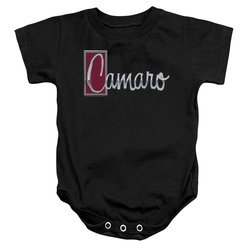 Chevy Baby Romper Camaro Chrome Script Black Infant Babies Creeper