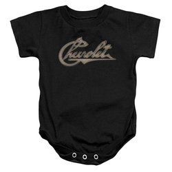 Chevy Baby Romper Script Black Infant Babies Creeper