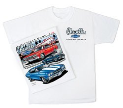 Chevy Chevelle T-Shirt - Ultimate Muscle Adult White Tee