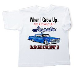 Chevy Impala Kids T-Shirt - Lookout Youth White Tee