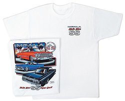 Chevy Impala T-Shirt - Make Mine SS Classic Car Adult White Tee