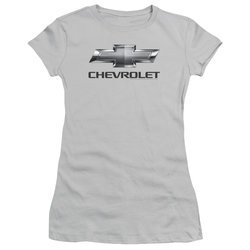 Chevy Juniors Shirt Bow Tie Silver T-Shirt