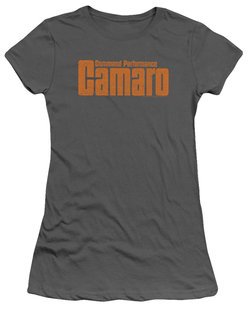Chevy Juniors Shirt Camaro Command Performance Charcoal T-Shirt