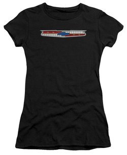 Chevy Juniors Shirt Chevrolet 56 Bel Air Emblem Black T-Shirt