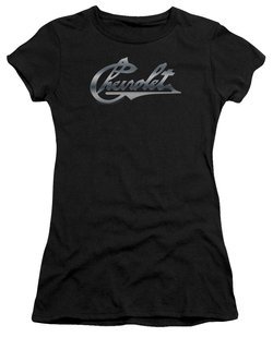 Chevy Juniors Shirt Chevrolet Script Black T-Shirt