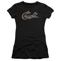 Chevy Juniors Shirt Script Black T-Shirt