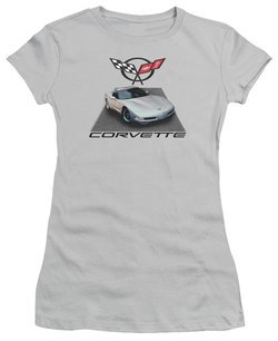 Chevy Juniors Shirt Silver 01 Vette Silver T-Shirt