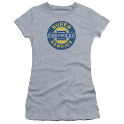Chevy Juniors Shirt Super Service Athletic Heather T-Shirt