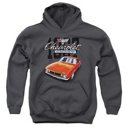 Chevy Kids Hoodie Chevrolet 1967 Red Classic Camaro Charcoal Youth Hoody