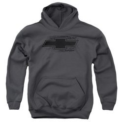 Chevy Kids Hoodie Chevrolet Bowtie Tire Tread Charcoal Youth Hoody