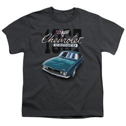 Chevy Kids Shirt Blue Classic Camaro Charcoal T-Shirt