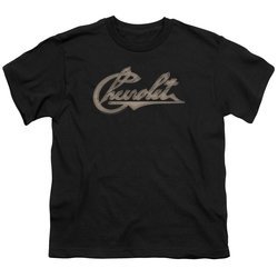 Chevy Kids Shirt Script Black T-Shirt