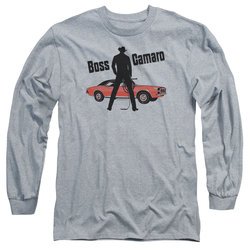 Chevy Long Sleeve Shirt Boss Sports Grey Tee T-Shirt