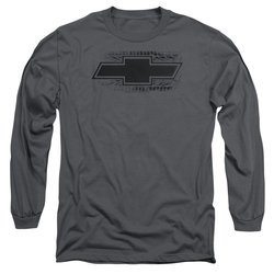 Chevy Long Sleeve Shirt Chevrolet Bowtie Tire Tread Charcoal Tee T-Shirt