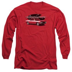 Chevy Long Sleeve Shirt Corvair Spyda Coupe Red Tee T-Shirt